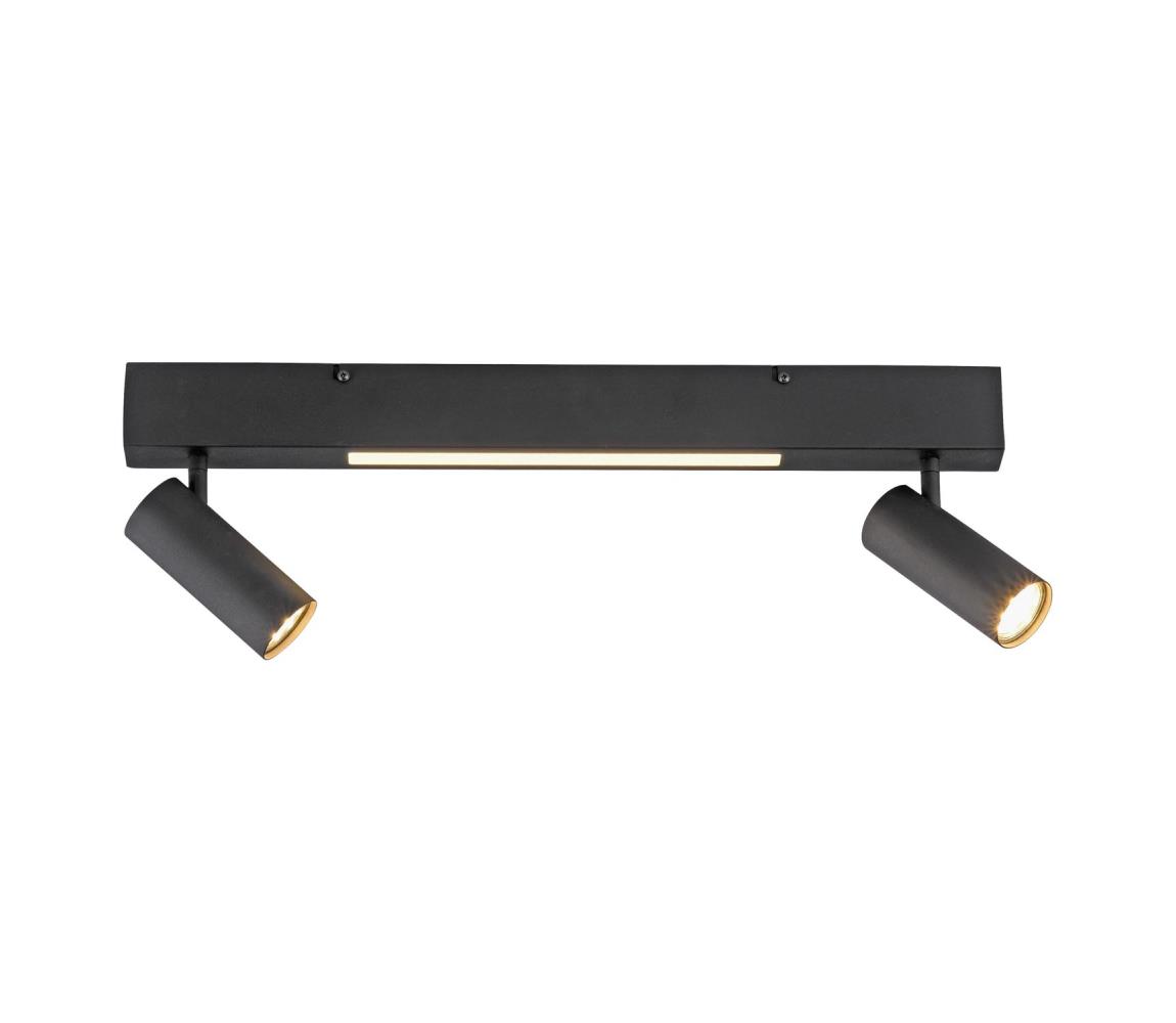 Schöner Wohnen 11793-18 - LED bodové svietidlo DANTE 2xGU10/10W+LED/7,2W čierna 11793-18