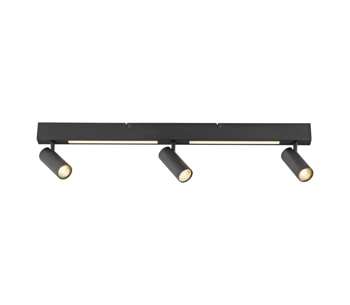 Schöner Wohnen 11794-18 - LED bodové svietidlo DANTE 3xGU10/10W+LED/14,4W čierne 11794-18