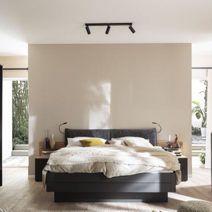 Schöner Wohnen 11794-18 - LED bodové svietidlo DANTE 3×GU10/10 W/230 V + LED/14,4 W čierne