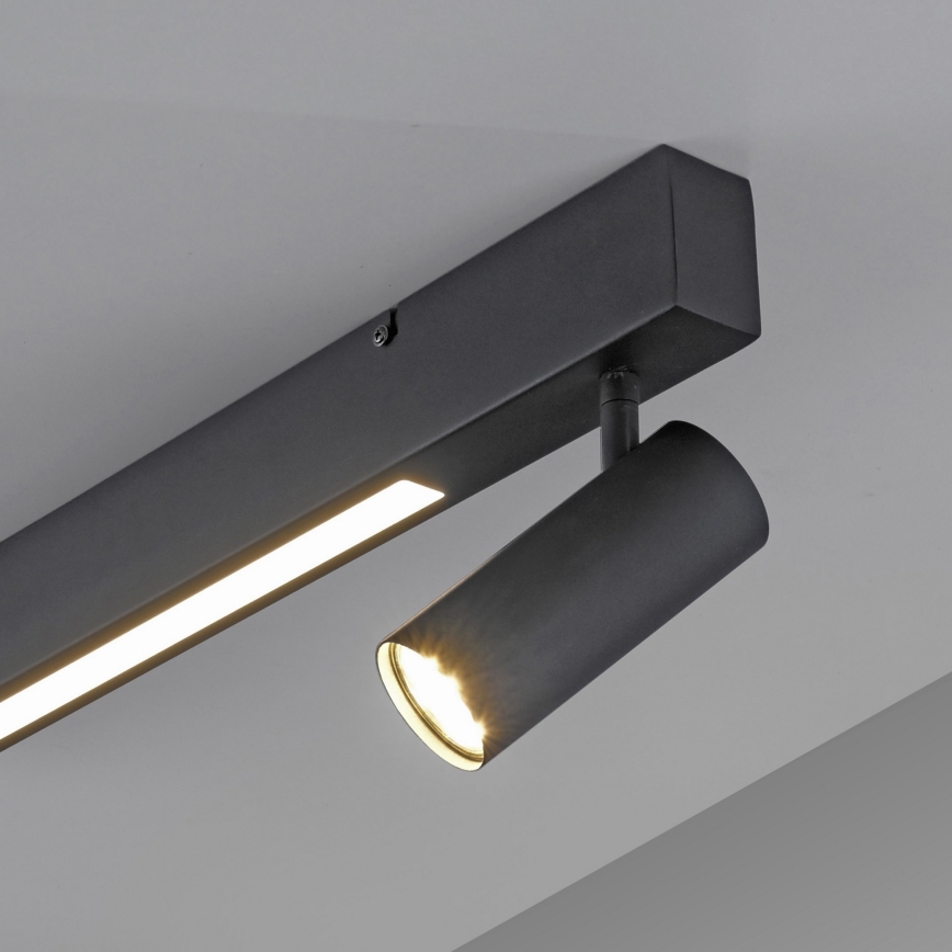 Schöner Wohnen 11794-18 - LED bodové svietidlo DANTE 3×GU10/10 W/230 V + LED/14,4 W čierne