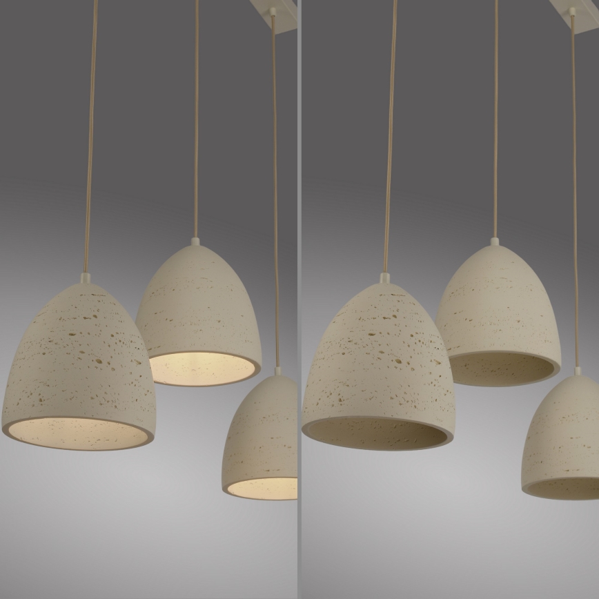 Schöner Wohnen 12541-42 - Závesné svietidlo TRAVENTA na lankách 3xE27/40W/230V betón