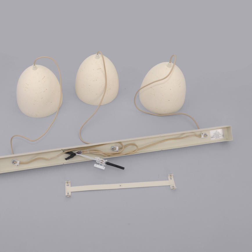 Schöner Wohnen 12541-42 - Závesné svietidlo TRAVENTA na lankách 3xE27/40W/230V betón