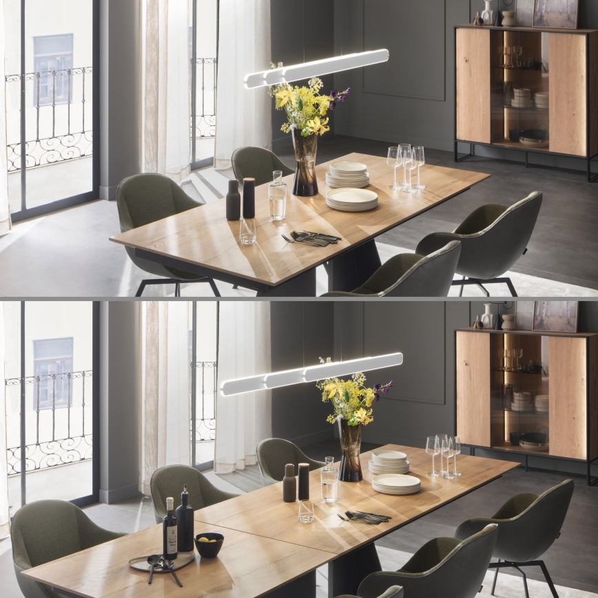 Schöner Wohnen 12577-16 - LED stmievateľný luster na lanku ADRIANA ROUND 2xLED/24W/230V 2700/3000/3500/4000/5000K 160 cm biela