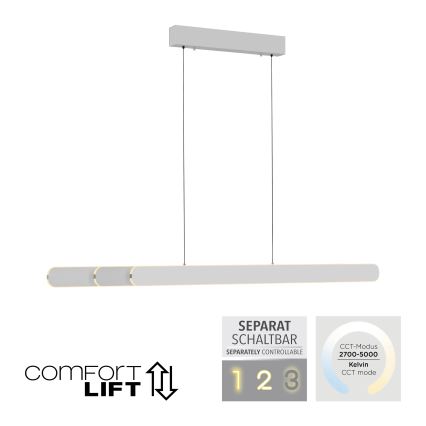 Schöner Wohnen 12577-16 - LED stmievateľný luster na lanku ADRIANA ROUND 2xLED/24W/230V 2700/3000/3500/4000/5000K 160 cm biela
