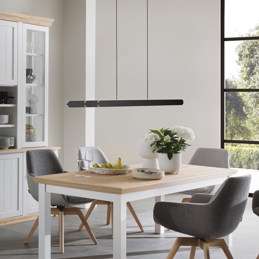 Schöner Wohnen 12577-18 - LED stmievateľný luster na lanku ADRIANA ROUND 2xLED/24W/230V 2700/3000/3500/4000/5000K 160 cm čierny