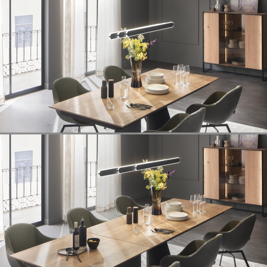 Schöner Wohnen 12577-18 - LED stmievateľný luster na lanku ADRIANA ROUND 2xLED/24W/230V 2700/3000/3500/4000/5000K 160 cm čierny