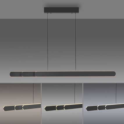 Schöner Wohnen 12577-18 - LED stmievateľný luster na lanku ADRIANA ROUND 2xLED/24W/230V 2700/3000/3500/4000/5000K 160 cm čierny