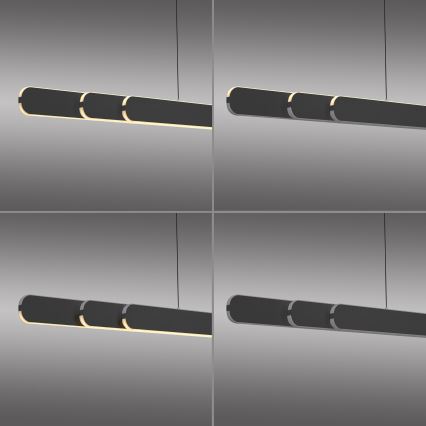 Schöner Wohnen 12577-18 - LED stmievateľný luster na lanku ADRIANA ROUND 2xLED/24W/230V 2700/3000/3500/4000/5000K 160 cm čierny