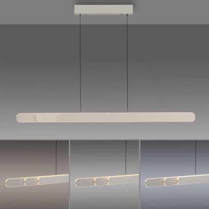 Schöner Wohnen 12577-39 - Stmievateľný LED luster na lanku ADRIANA ROUND 2xLED/24W/230V 2700/3000/3500/4000/5000K 160 cm sivá