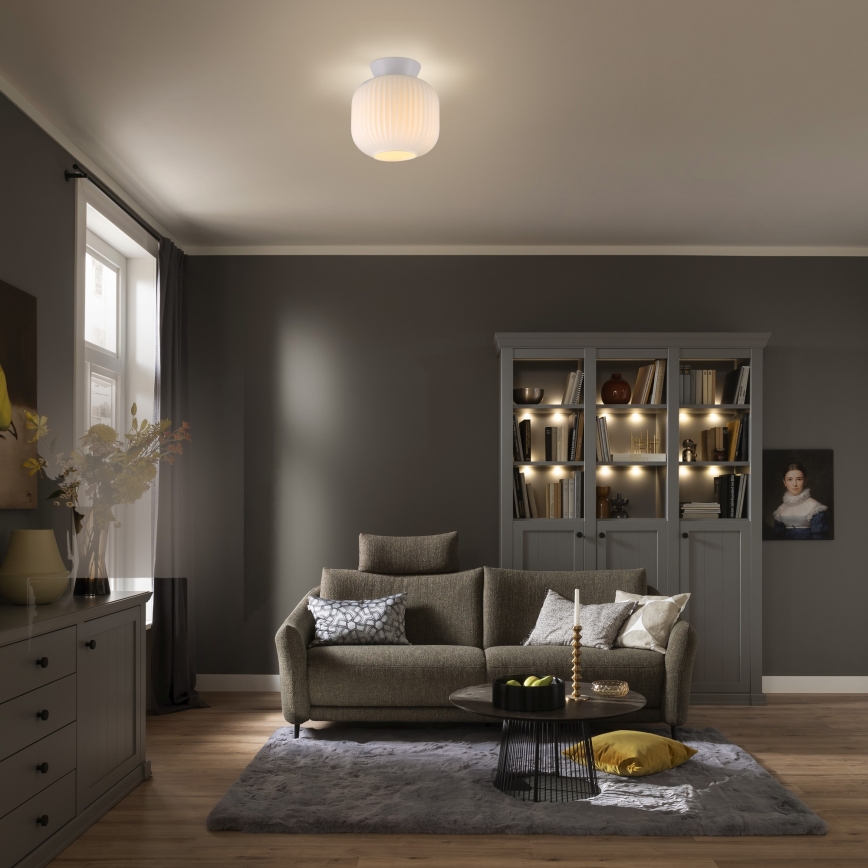 Schöner Wohnen 13574-16 - Stropné svietidlo NAMI 1xE27/25W/230V, priemer 20 cm, biele