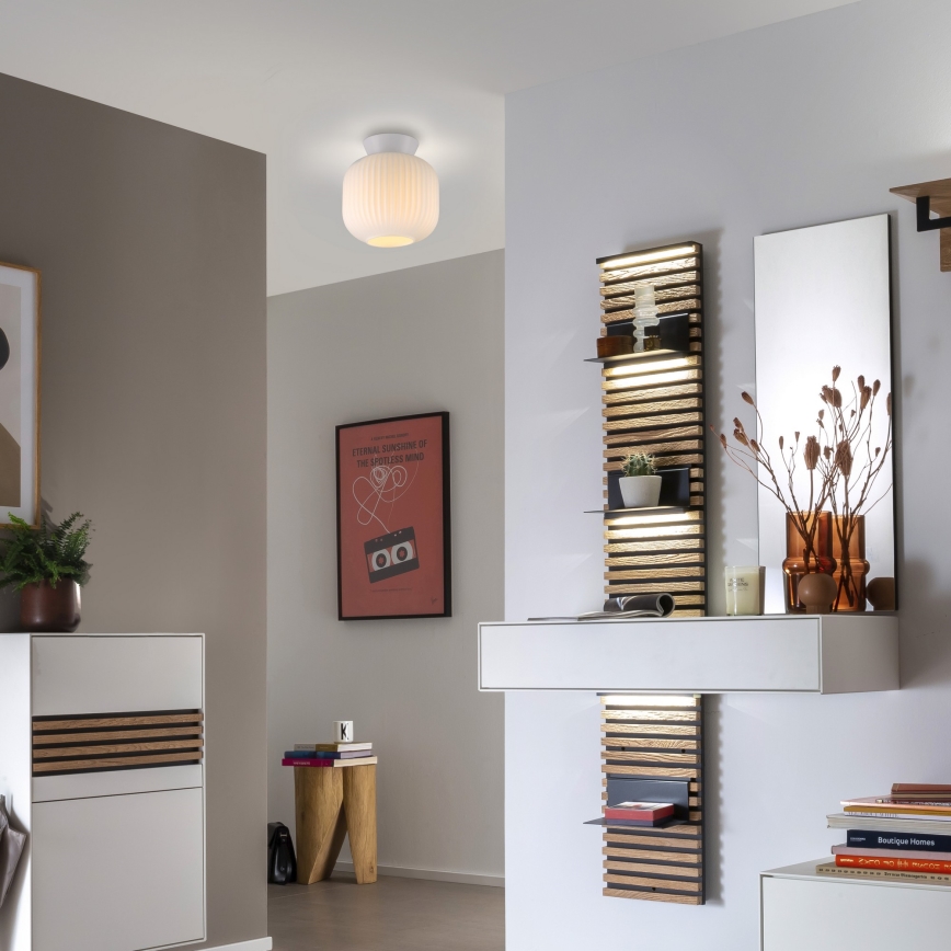 Schöner Wohnen 13574-16 - Stropné svietidlo NAMI 1xE27/25W/230V, priemer 20 cm, biele