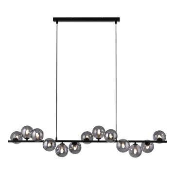 Schöner Wohnen 14504-18 - LED luster na lane DUBAI 13xG9/3W/230V 118 m čierna/dymová