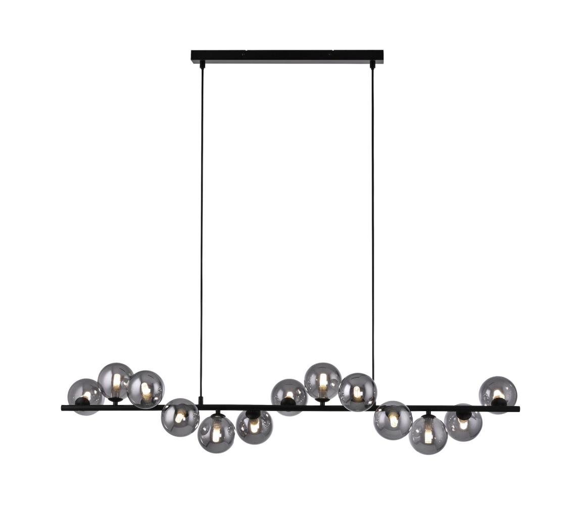 Schöner Wohnen 14504-18 - LED závesný luster DUBAI 13xG9/3W/230V čierna/dymová 14504-18
