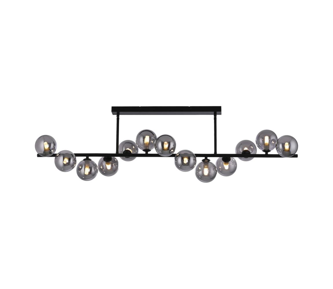 Schöner Wohnen 14505-18 - LED luster na tyči DUBAI 13xG9/3W/230V čierna/dymová 14505-18