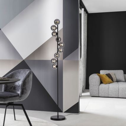 Schöner Wohnen 14506-18 - LED stojacia lampa DUBAI 9xG9/3W/230V čierna/dymová