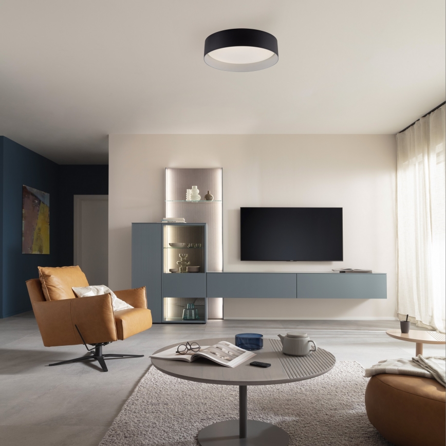 Schöner Wohnen 14593-18 - LED stmievateľné stropné svietidlo TAVOLI LED/10W/230V 2700-6500K pr. 28,5 cm čierna + diaľkové ovládanie