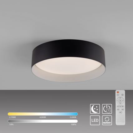 Schöner Wohnen 14593-18 - LED stmievateľné stropné svietidlo TAVOLI LED/10W/230V 2700-6500K pr. 28,5 cm čierna + diaľkové ovládanie