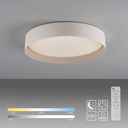 Schöner Wohnen 14594-39 - LED stmievateľné stropné svietidlo TAVOLI LED/20W/230V 2700-6500K pr. 39 cm sivá + diaľkové ovládanie