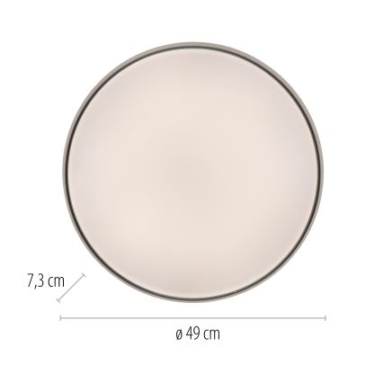 Schöner Wohnen 14595-18 - LED stmievateľné stropné svietidlo TAVOLI LED/34W/230V 2700-6500K priemer 49 cm čierne + diaľkové ovládanie