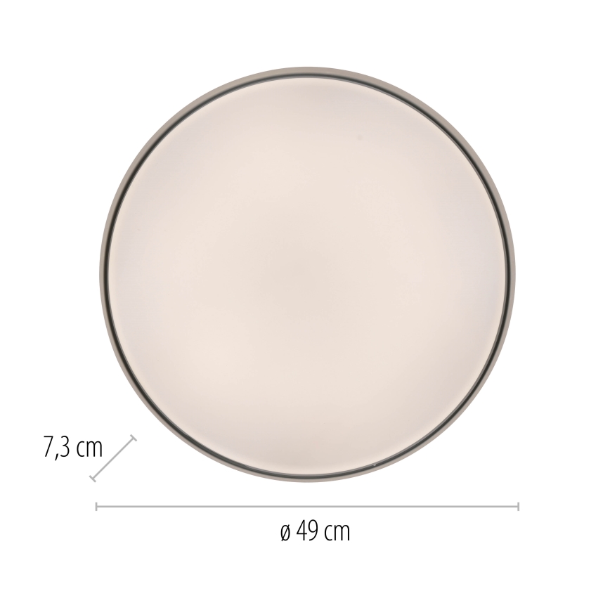 Schöner Wohnen 14595-18 - LED stmievateľné stropné svietidlo TAVOLI LED/34W/230V 2700-6500K priemer 49 cm čierne + diaľkové ovládanie