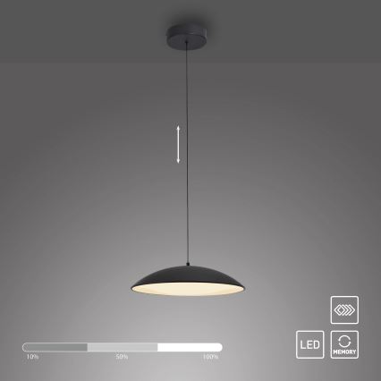 Schöner Wohnen 14606-18 - stmievateľný LED luster na lanku LENTE LED/17W/230V pr. 40 cm čierna