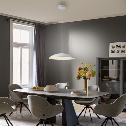 Schöner Wohnen 14607-16 - LENTE LED stmievateľný závesný luster na lankách LED/23W/230V Ø 50 cm biela