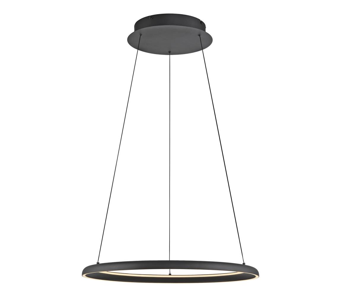 Schöner Wohnen 15570-18-LED stmievateľné závesné svietidlo na lanku QUILLO LED/36W/230V priemer 60 cm čierne 15570-18