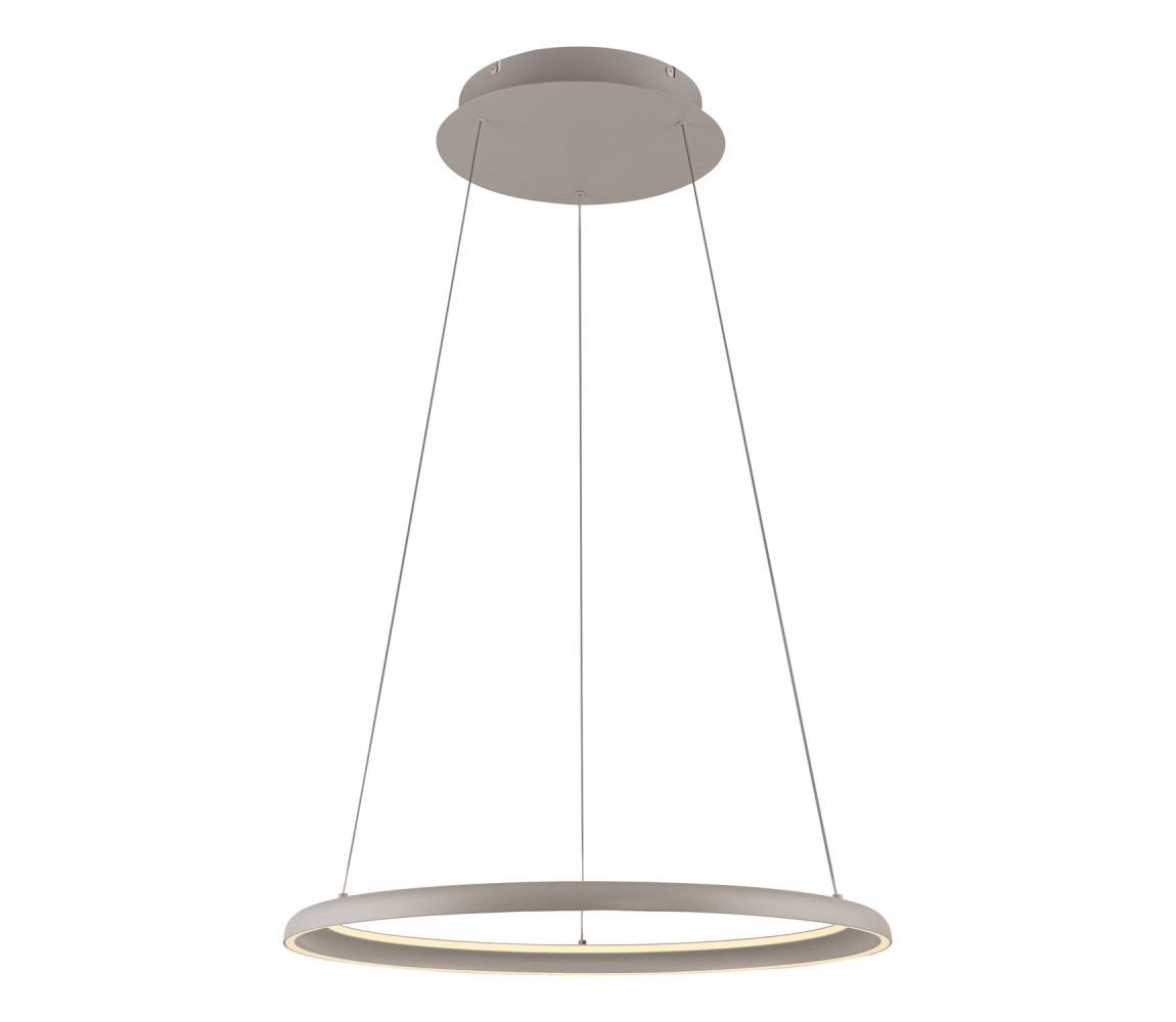 Schöner Wohnen 15570-39-LED stmievateľné závesné svietidlo na lanku QUILLO LED/36W/230V, priemer 60 cm, sivé 15570-39