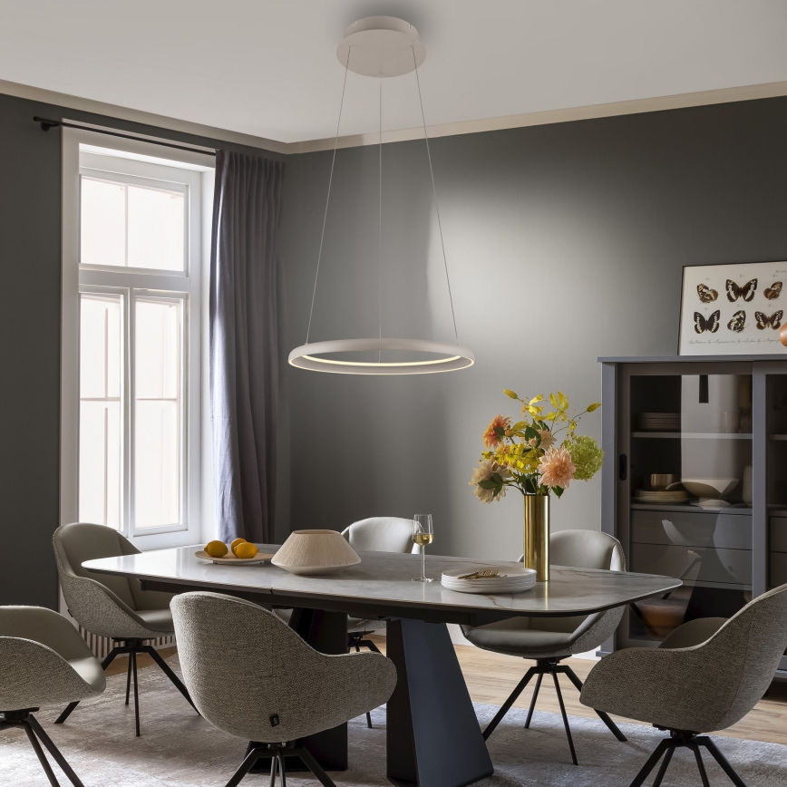 Schöner Wohnen 15570-39 - LED stmievateľný závesný luster na lane QUILLO LED/36W/230V Ø 60 cm sivá