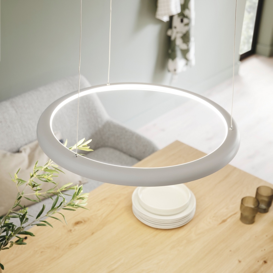 Schöner Wohnen 15570-39 - LED stmievateľný závesný luster na lane QUILLO LED/36W/230V Ø 60 cm sivá