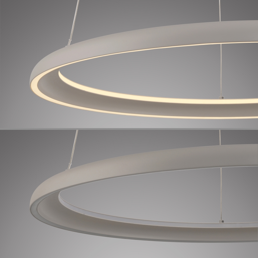 Schöner Wohnen 15570-39 - LED stmievateľný závesný luster na lane QUILLO LED/36W/230V Ø 60 cm sivá