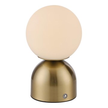 Schöner Wohnen 19218-12 - LED stlmiteľná dotyková nabíjateľná stolná lampa RUDI LED/1,2W/5V 3000-6000K 1200 mAh zlatá