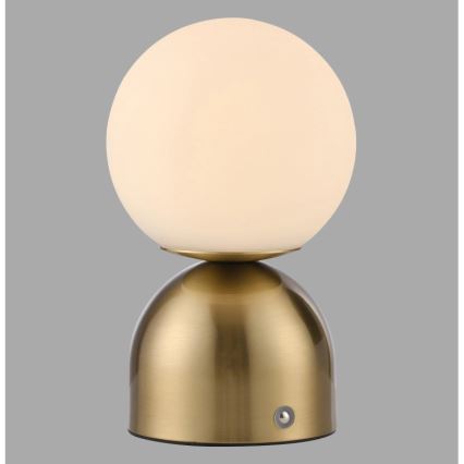 Schöner Wohnen 19218-12 - LED stlmiteľná dotyková nabíjateľná stolná lampa RUDI LED/1,2W/5V 3000-6000K 1200 mAh zlatá