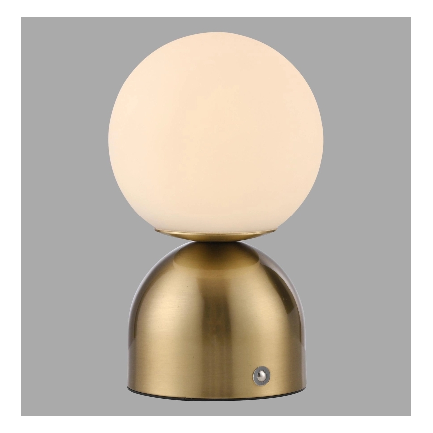 Schöner Wohnen 19218-12 - LED stlmiteľná dotyková nabíjateľná stolná lampa RUDI LED/1,2W/5V 3000-6000K 1200 mAh zlatá