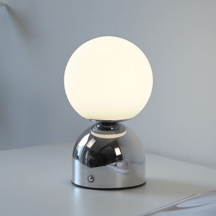 Schöner Wohnen 19218-17 - LED stmievateľná dotyková nabíjacia stolná lampa RUDI LED/1,2W/5V 3000-6000K 1200 mAh lesklý chróm