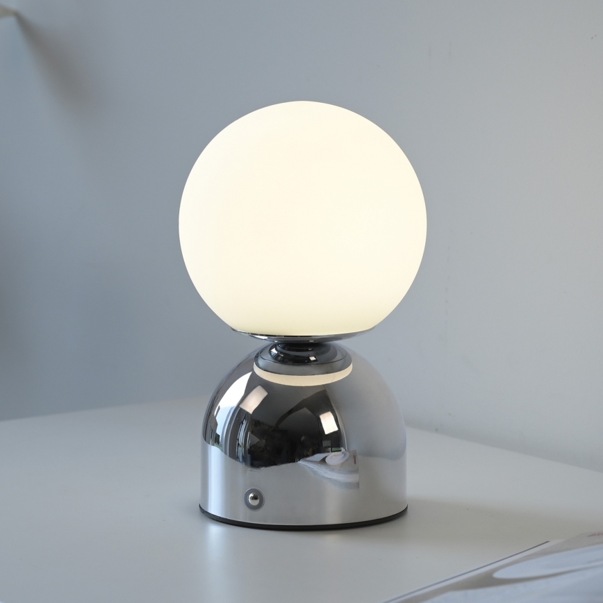 Schöner Wohnen 19218-17 - LED stmievateľná dotyková nabíjacia stolná lampa RUDI LED/1,2W/5V 3000-6000K 1200 mAh lesklý chróm