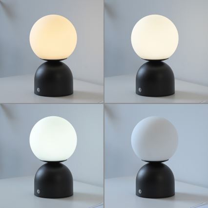 Schöner Wohnen 19218-18 - LED stmievateľná dotyková nabíjateľná stolová lampa RUDI LED/1,2W/5V 3000-6000K 1200 mAh čierna