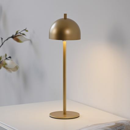 Schöner Wohnen 19244-12 - LED stmievateľná dotyková nabíjacia vonkajšia stolová lampa BELLIS LED/2,5W/5V 2600 mAh IP54 zlatá