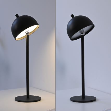 Schöner Wohnen 19244-18 - LED stmievateľná dotyková nabíjateľná vonkajšia stolová lampa BELLIS LED/2,5W/5V 2600 mAh IP54 čierna
