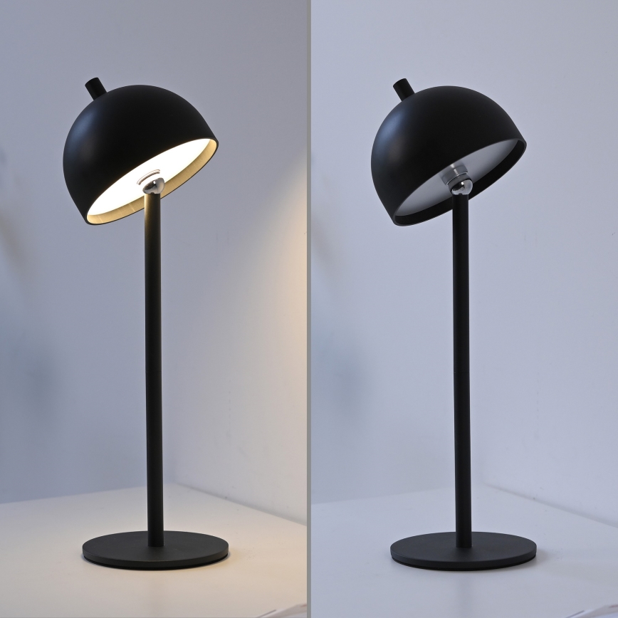Schöner Wohnen 19244-18 - LED stmievateľná dotyková nabíjateľná vonkajšia stolová lampa BELLIS LED/2,5W/5V 2600 mAh IP54 čierna