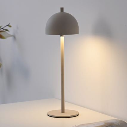 Schöner Wohnen 19244-39 - LED stmievateľná dotyková nabíjateľná vonkajšia stolná lampa BELLIS LED/2,5W/5V 2600 mAh IP54 sivá