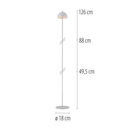 Schöner Wohnen 19245-16 - LED stmievateľná dotyková nabíjacia vonkajšia stojaca lampa BELLIS LED/2,5W/5V 2600 mAh IP54 biela