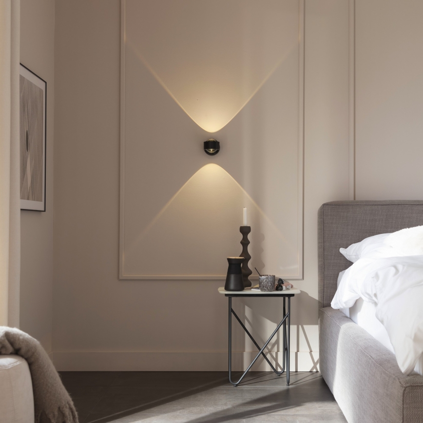 Schöner Wohnen 19331-18 - LED nástenné svietidlo CHIA 2xLED/2W/230V čierne