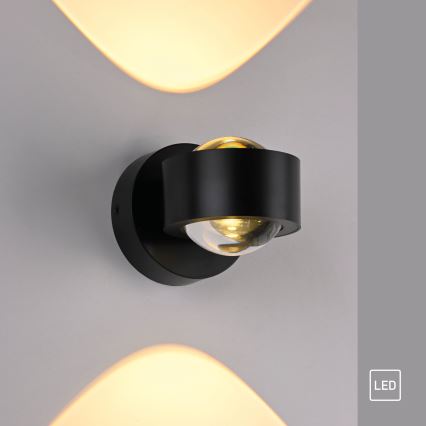 Schöner Wohnen 19331-18 - LED nástenné svietidlo CHIA 2xLED/2W/230V čierne