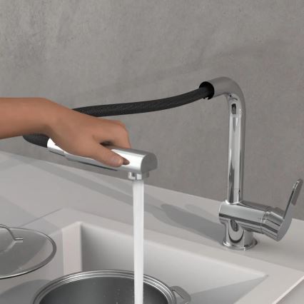 Schütte 79700 - Drezová batéria LONDON s vysúvacou sprchou, lesklý chróm