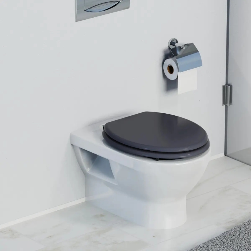 Schütte 80104 - WC sedadlo SPIRIT antracit SoftClose MDF drevo
