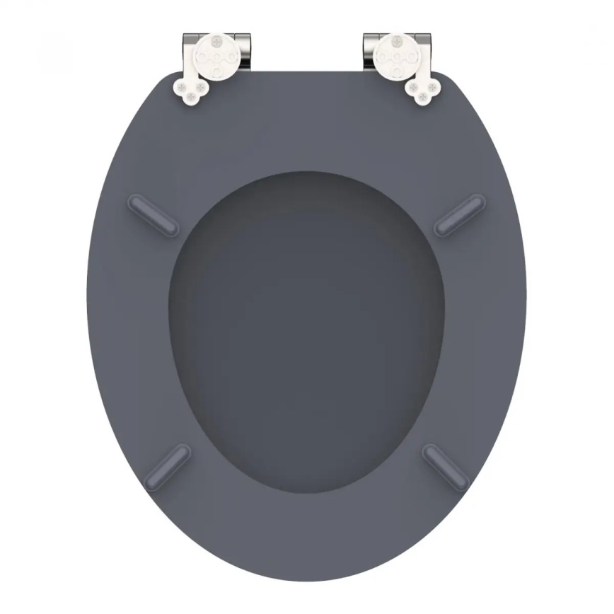 Schütte 80104 - WC sedadlo SPIRIT antracit SoftClose MDF drevo