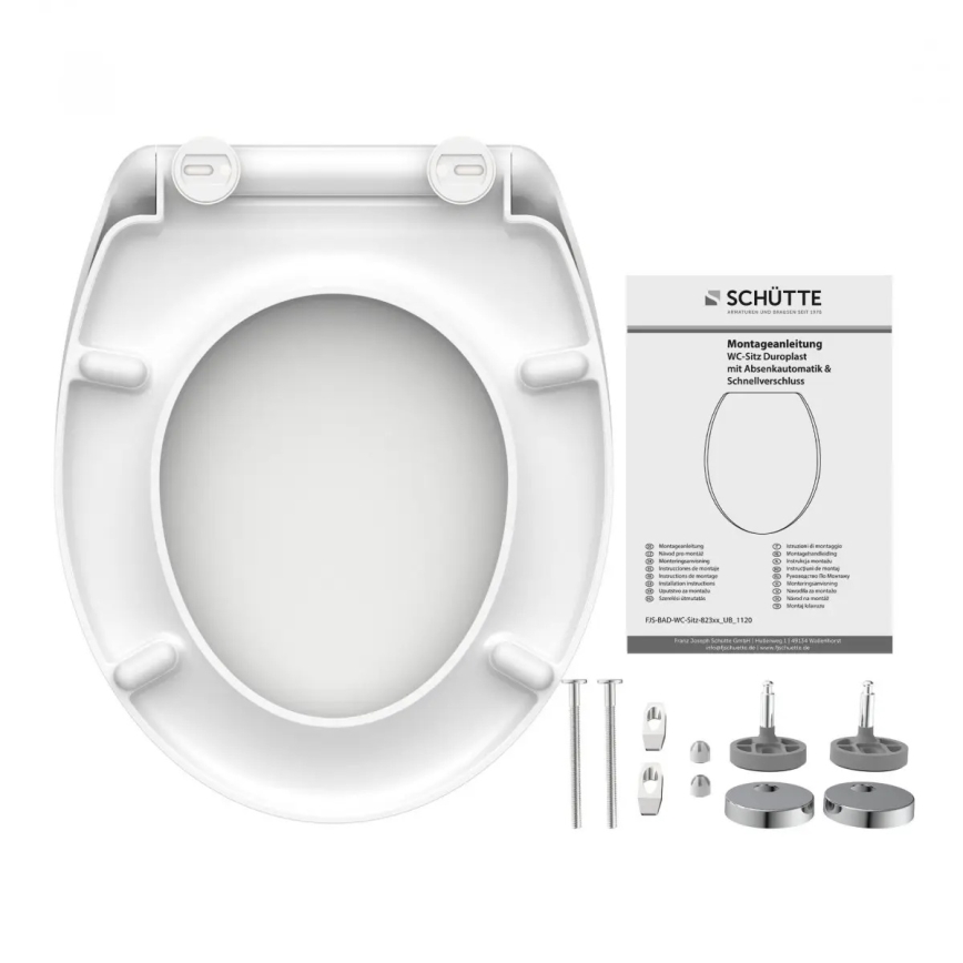 Schütte 82300-A - WC sedadlo WHITE SoftClose duroplast