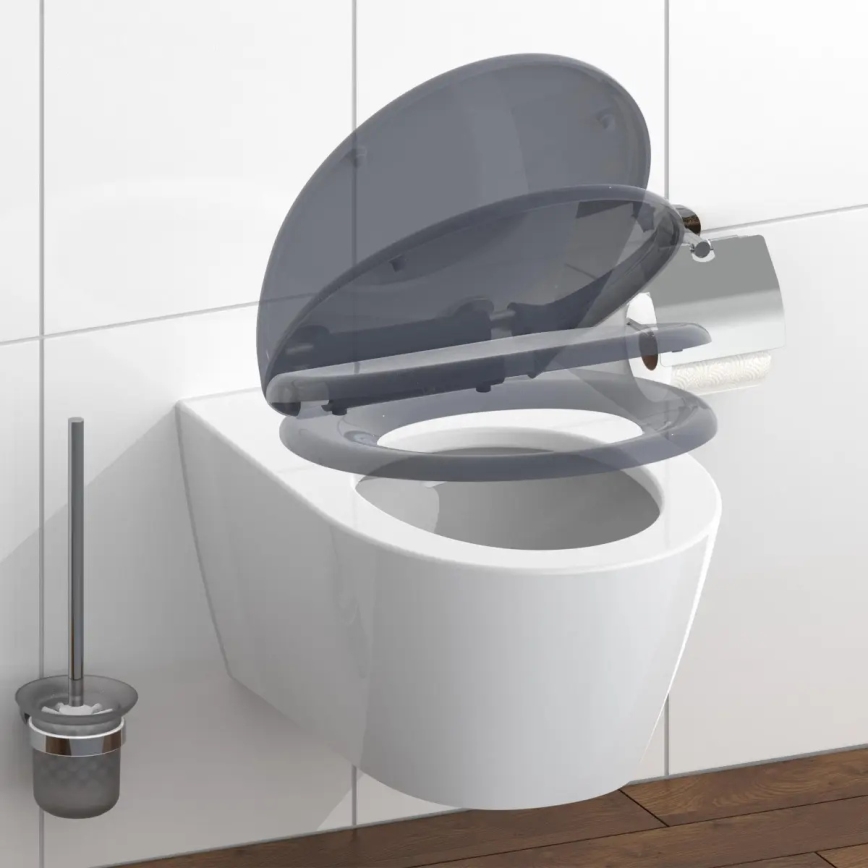 Schütte 82304-A - WC sedátko Antracit, SoftClose, z duroplastu