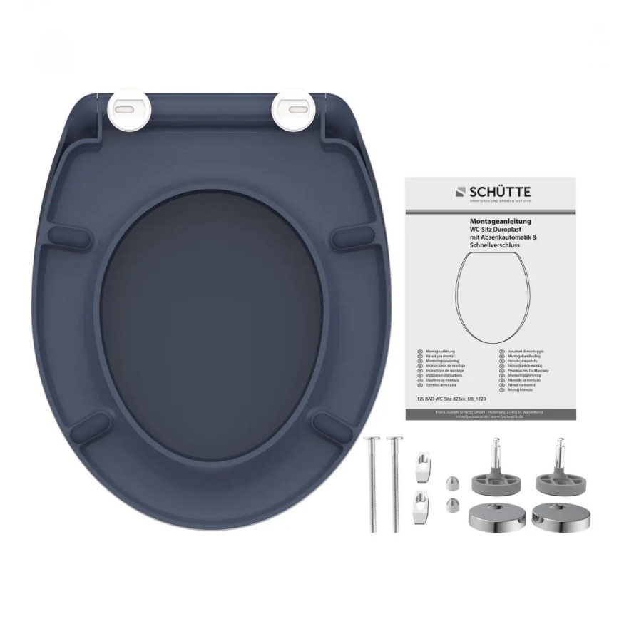 Schütte 82304-A - WC sedátko Antracit, SoftClose, z duroplastu